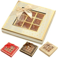 Washranp 25grids Candy Box, Nagy kapacitású Több rekeszes karton csokoládé kijelző Bo Újévi Valentin-napi ajándék