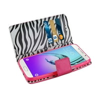 Reiko bőr Flip pénztárca állvány tok kártyahely Samsung Galaxy A-rózsaszín