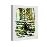 Wynwood Studio Absztrakt Wall Art vászon nyomtatványok „Sprout Plains” mintái - zöld, fehér