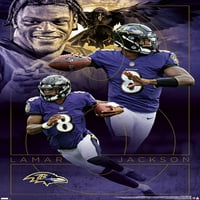 Baltimore Ravens-Lamar Jackson Fali Poszter, 22.375 34