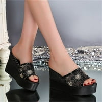 KaLI_store női cipő Női Alkalmi Komfort papucs csúszik lapos cipő, fekete