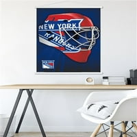 New York Rangers-maszk fali poszter mágneses kerettel, 22.375 34