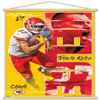 Kansas City Chiefs-Travis Kelce fali poszter mágneses kerettel, 22.375 34