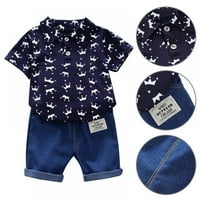 Xinhuaya kisgyermek kisfiú rövid ujjú ing & rövidnadrág szett 1t 2T 3T 4t ruhák nyári ruhák