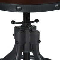 Pult magasságú étkezőasztal -készlet bár székekkel, modern bárasztal és székkészlet, barna