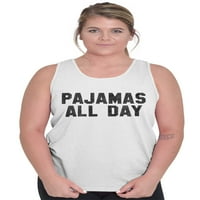 Főiskolai Felnőtt Tank Top Póló Pólók Tshirt Pizsama Egész Nap Vicces Lusta Szunyókálás Vicces