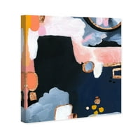Wynwood Studio Absztrakt Wall Art vászon nyomtatványok „réz -tengerek” festék - kék, rózsaszín