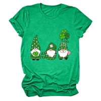 Timegard Női Crewneck St. Patrick ' s Day nyomtatás pólók Divat kényelmes Női blúzok felsők pólók Női Zöld, XL
