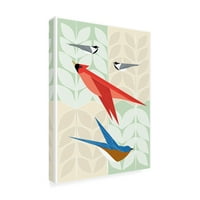 A „Birdtree négyzetek” vászon művészete védjegye, Marie Sansone