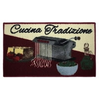 Szerkezetek Cucina tradizione nyomtatott texturált hurok konyhai akcentus szőnyeg