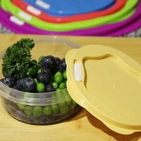 10 darabos élelmiszer-tároló tartálykészlet-BPA-mentes Többszínű fedelek