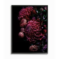 Stupell Industries részletes csokor trópusi virágok piros rózsaszín fénykép keretes fal art dizájn, Elise Catterall,