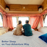 King Mattress Topper közepes szilárd memóriahab Topper kivehető bambusz fedéllel-ideális utazáshoz, lakókocsihoz, pótkocsihoz,