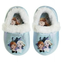 Disney Fagyasztott Anna és Elsa gondoskodó nővérek kisgyermek lányok kettős méretű papucs-Kék, 9-10