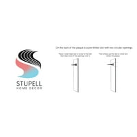 Stupell Industries Absztrakt Blue Squiggle Collage Festés Unker keret nélküli Art Print Wall Art, 4 -es szett, tervezés