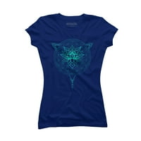 Lotus Flower Of Life Mandala geometriai háromszög Juniors Royal Blue grafikus Tee-Design emberek 2XL