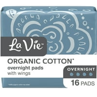 La vie organikus pamut felső lap* maxi párnák szárnyakkal, éjszakánként, hosszú, szám