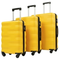 Hommoo Bővíthető Hardside Poggyász TSA zárral, 3 részes szett, sárga