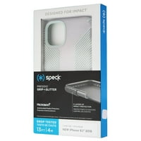 Speck Presidio Grip + Glitter Apple iPhone - hoz-Whitestone szürke Glitter kék
