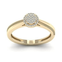 1 10 ct tdw 10k sárga arany gyémánt halo gyűrű