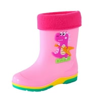 Quealent Big_Kid Lányok cipő E lány Csizma Pamut hercegnő cipő rajzfilm eső cipő gyerekeknek ruha csizma Rózsaszín
