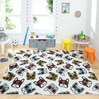 Mohawk otthoni prizmatikus hűvös kutyák több kortárs tematikus gyerekek precíziós nyomtatott terület szőnyeg, 8'x10
