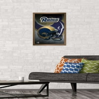Trends International NFL Los Angeles Rams - sisak fali poszter 16.5 24.25 .75 Bronz keretes változat