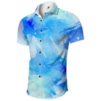 Férfi pólók nyári divat Trend férfi 3dpolo ing Cipzár Rövid ujjú Pulóver Alkalmi Férfi póló