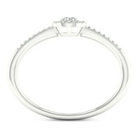 Imperial 1 5Ct TDW gyémánt 10K fehér arany kerek gyémánt Halo ígéret gyűrű