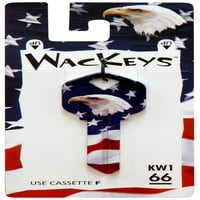 WacKeys üres kulcs, kopasz sas Design, Kwikset KW1, sárgaréz, ház kulcs, belépési kulcs üres
