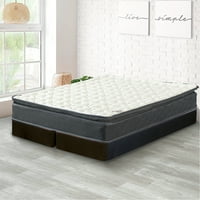 Continental Sleep Sunset 10 Közepes párna felső hibrid matrac és 4” Wood Bo Spring Set, iker