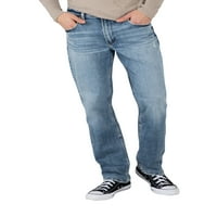 Silver Jeans Co. Men's Machray Classic Fit egyenes láb farmer Big & Tall, derékméret 38-56