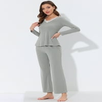 Egyedi árajánlatok női pizsamával kötött csipkével, Stricthy Nightwear Lounge Sleepwear készletek