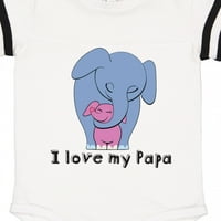 Inktastic Szeretem A Papa Elefánt Kék Rózsaszín Ajándék Kislány Body