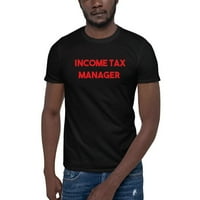 2XL Red Income Ta Manager Rövid ujjú pamut póló Undefined Ajándékok