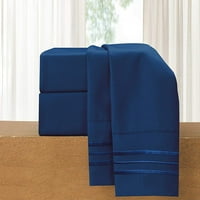 Elegáns kényelmi ágylapok Kaliforniai King Blue Texture Fa Count Poliészter