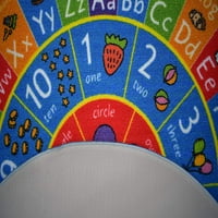 Cubs Playtime gyűjtemény ABC ábécé, számok és formák oktatási tanulás és játék terület kerek kör szőnyeg szőnyeg gyerekeknek