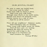 Vidám ünnepünk Karácsony a költészetben Poszter Nyomtatás George x-Wither