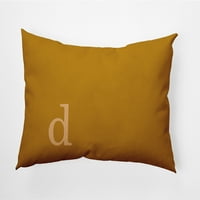Egyszerűen Daisy 14 20 Modern monogram dekoratív dobás párna, őszi arany