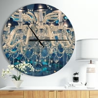 Designart 'Blue Vintage Crystal Chandelier' Shabby Chic Falloba