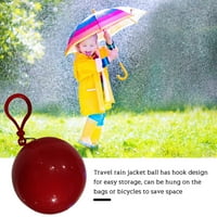 Gyerek esőkabát egyszeri hordozható vízálló kabát kültéri utazási műanyag labda esőkabát lány fiú, piros