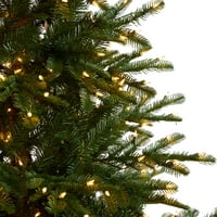 Szinte természetes tiszta előkészítés LED díszített lucfenyő mesterséges karácsonyfa, 8 '