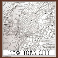 New York Térkép Fali Poszter, 22.375 34
