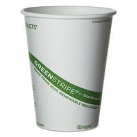 Eco-termékek EP-BHC12-GS GreenStripe oz. Megújuló és komposztálható forró poharak