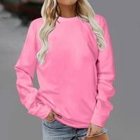 Pulóver Clearance hosszú tunika pulóver blúz Clearance Női Hosszú ujjú ingek színes pulóver pulóver tunika felsők rózsaszín