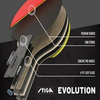 Evolution teljesítmény-szintű Asztalitenisz ütő jóváhagyott gumiból készült Versenyjátékhoz