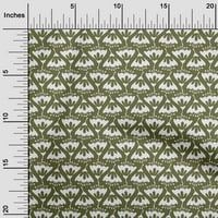 oneOone Pamut Fle Olive Green Fabric Florals szövet varrás nyomtatott kézműves szövet az udvaron széles