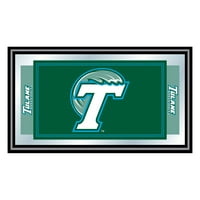 Védjegy NCAA 15 26 3 4 Wooden logó és kabalája keretes tükör, Tulane Egyetem