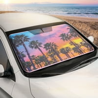CBAS-naplemente pálmafák autó ablak szélvédő napellenző 64 x32