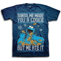 Cookie Monster férfi Mikulás, én készítettem neked egy süti grafikus pólót